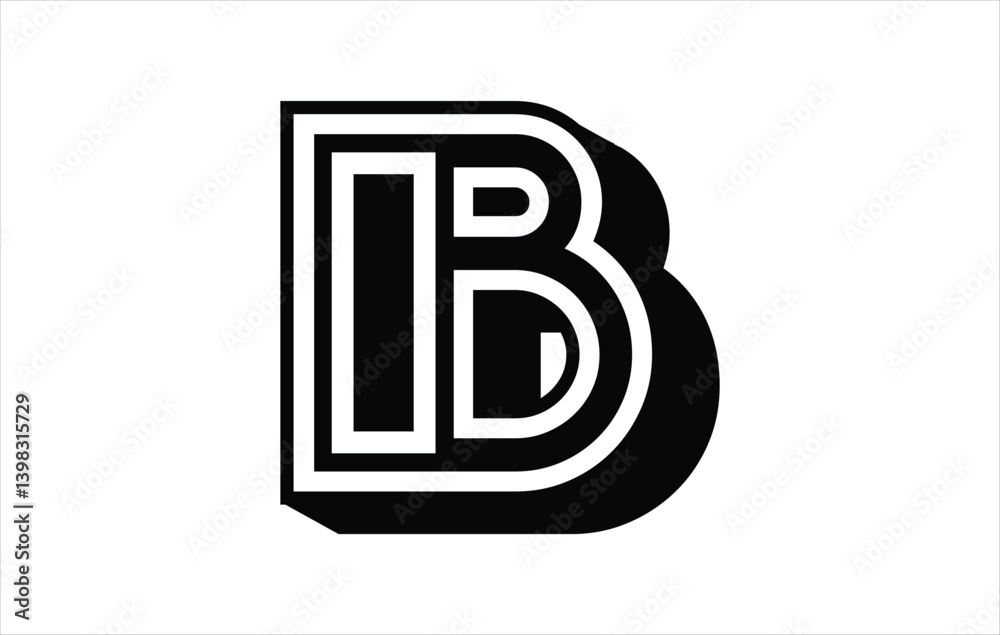 Creative Letter B Typography Vector Template. Elegant Letter B logo Creative Letter B Typography Vector Template. Elegant Letter B logo