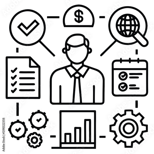 set of business icons, business icons set , vector 