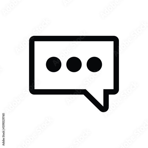 Chat bubble icon, Talk bubble speech symbol, Empty blank bubble icon flat style.