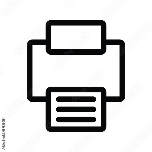 Printer icon, Print icon sign flat icon style, Printer icon vector illustration.
