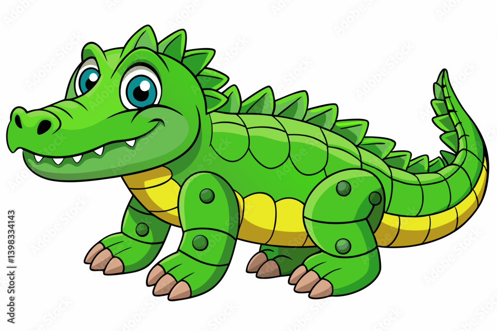 Fototapeta premium A cute Crocodile vector art in illustration on a white Background 
