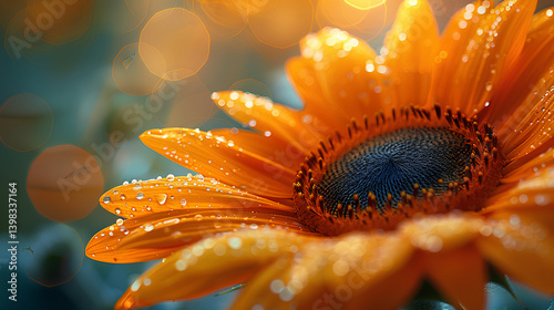 Sunflower surface, detailed, seinematic style
