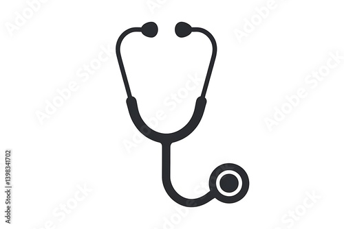 A Classic Medical Stethoscope Icon Illustration photo