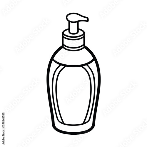 Line Art Soap Dispenser Illustration For Hygiene And Healthcare Needs