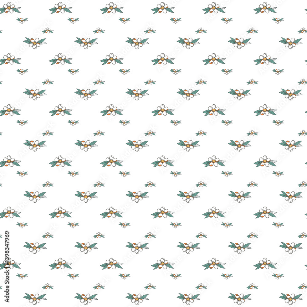 Soft Floral Doodles Seamless Vector Pattern Design Soft Floral Doodles Seamless Vector Pattern Design