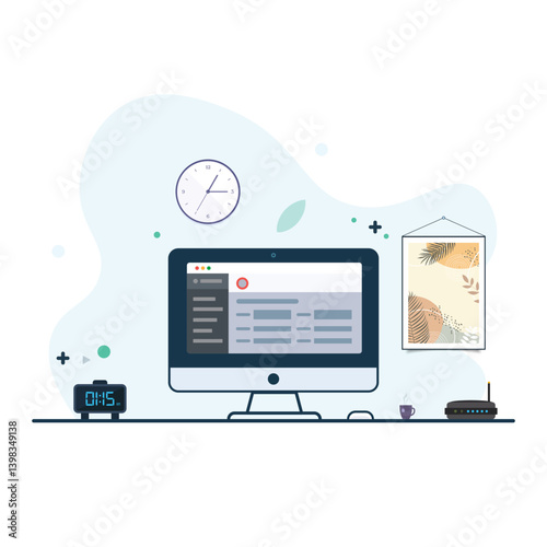 Flat Computer Desk