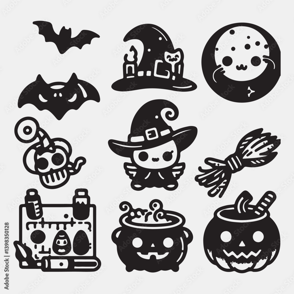 Fototapeta premium halloween icon set