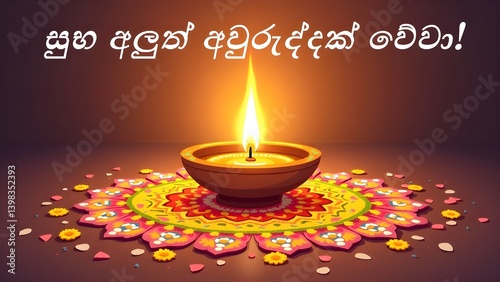 A banner design created for sinhala and tamil new year concept