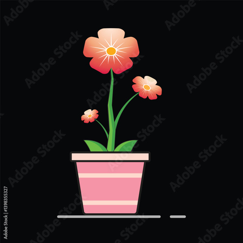 Flat flower Plant illustration