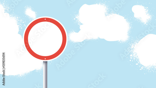 Main road sign. Traffic signs. International road sign isolated. Blue sky. Priority signs. Vector illustration.
