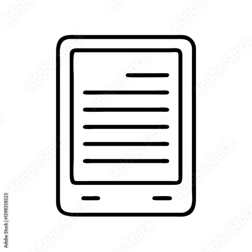 Ebook reader device for digital reading and online books with portable electronic library tool