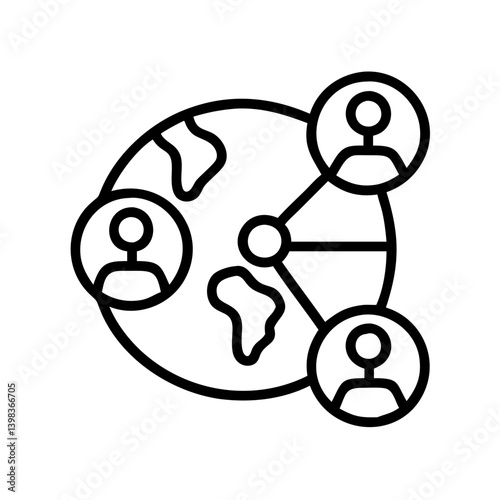 Global network connection worldwide communication social media community people connect concept