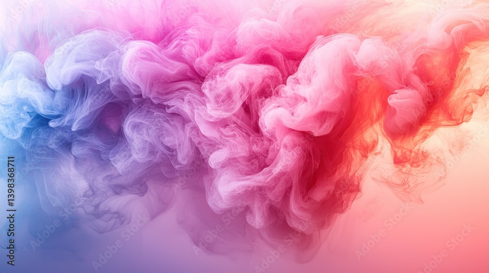 Fototapeta premium Abstract Colorful Ink Swirls: A Dreamlike Pastel Symphony