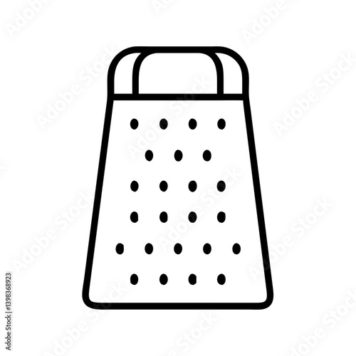 Illustration of a kitchen grater for cheese vegetables and food preparation needs for cooking