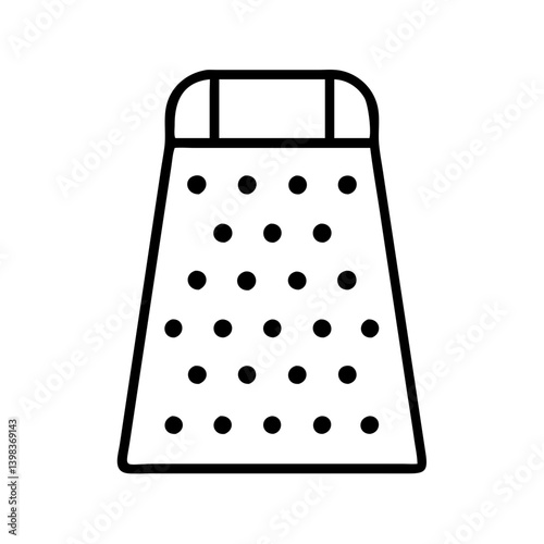 Isolated grater kitchen tool vector icon illustration for cooking and food preparation needs