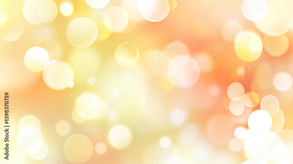 Obraz premium Abstract Background of Golden and Peach Bokeh Lights