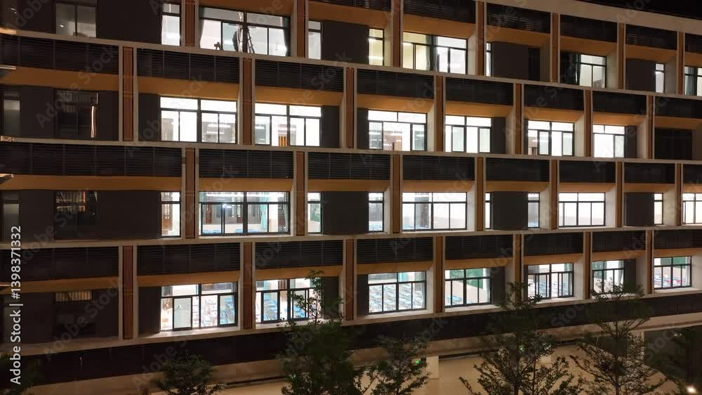 4k Video Showcasing Qingyuan Fogang's Modern Architecture and Illuminated Building Design at Night 4k Video Showcasing Qingyuan Fogang's Modern Architecture and Illuminated Building Design at Night