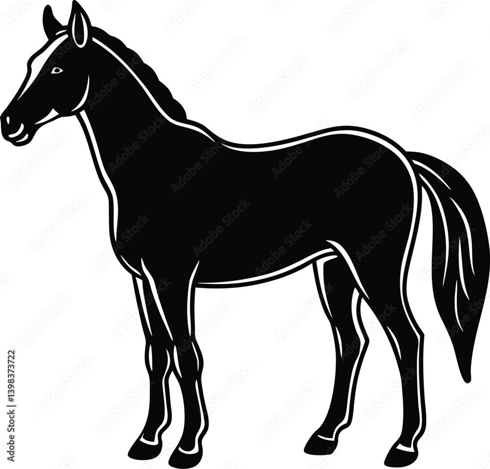 Obraz premium horse with white background
