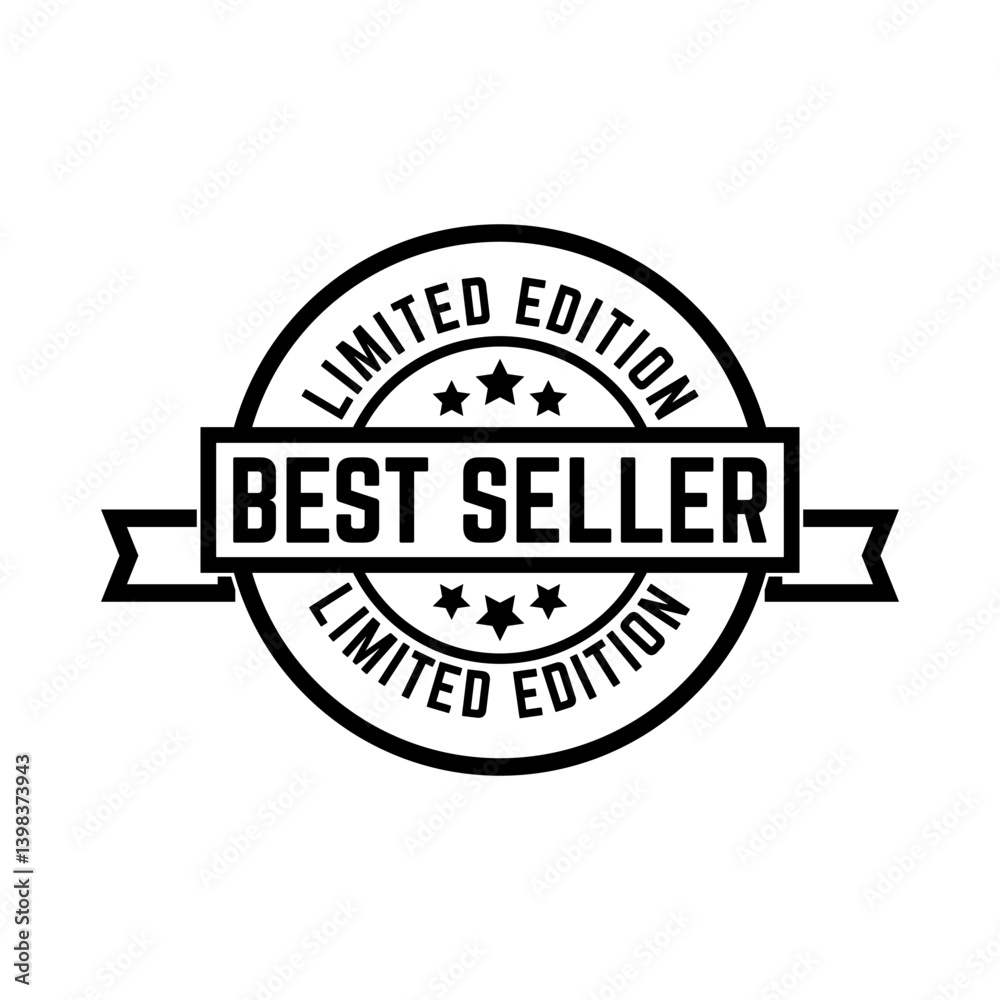 Obraz premium Best seller limited edition badge rubber stamp vector