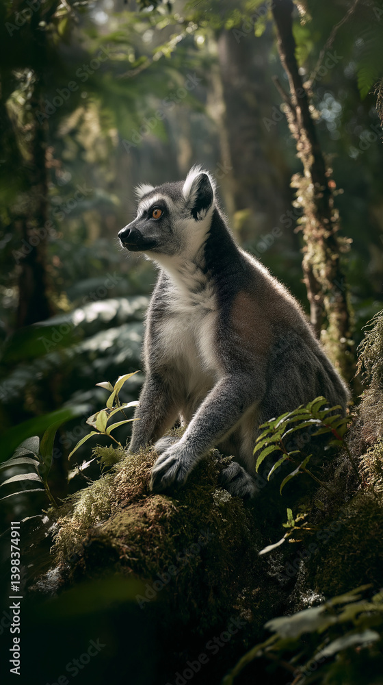 Obraz premium A ring-tailed lemur
