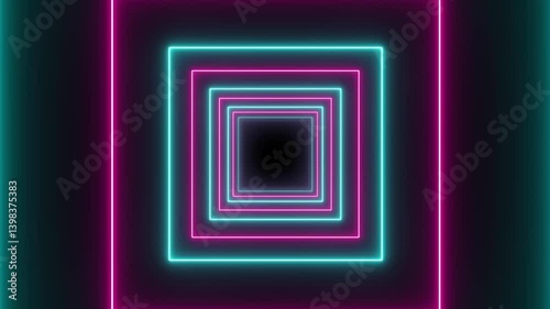 VJ light event particles concert intro game edm music stage party openers titles led neon square  tunnel background loop