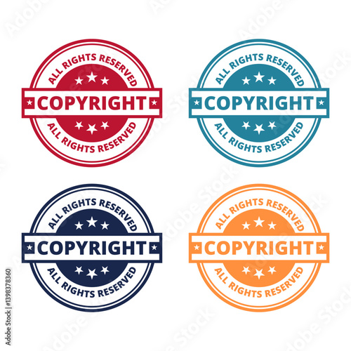 Copyright badge rubber stamp vector