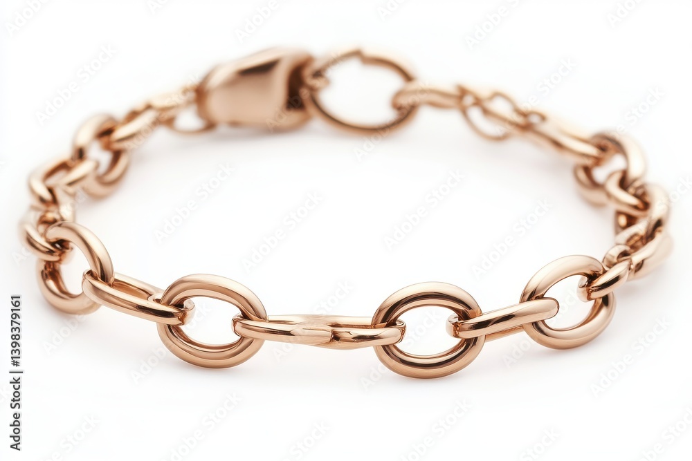 Fototapeta premium A gold bracelet isolated on white background