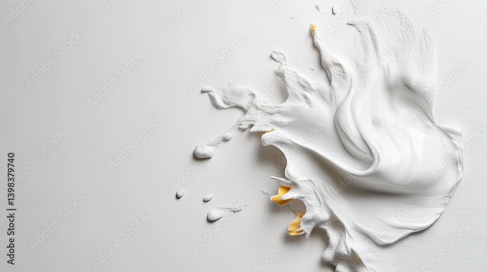 Creative white paint splash art studio image composition artistic environment aerial view abstract concept Creative white paint splash art studio image composition artistic environment aerial view abstract concept