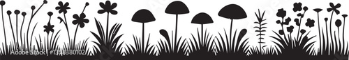 grass silhouette vector