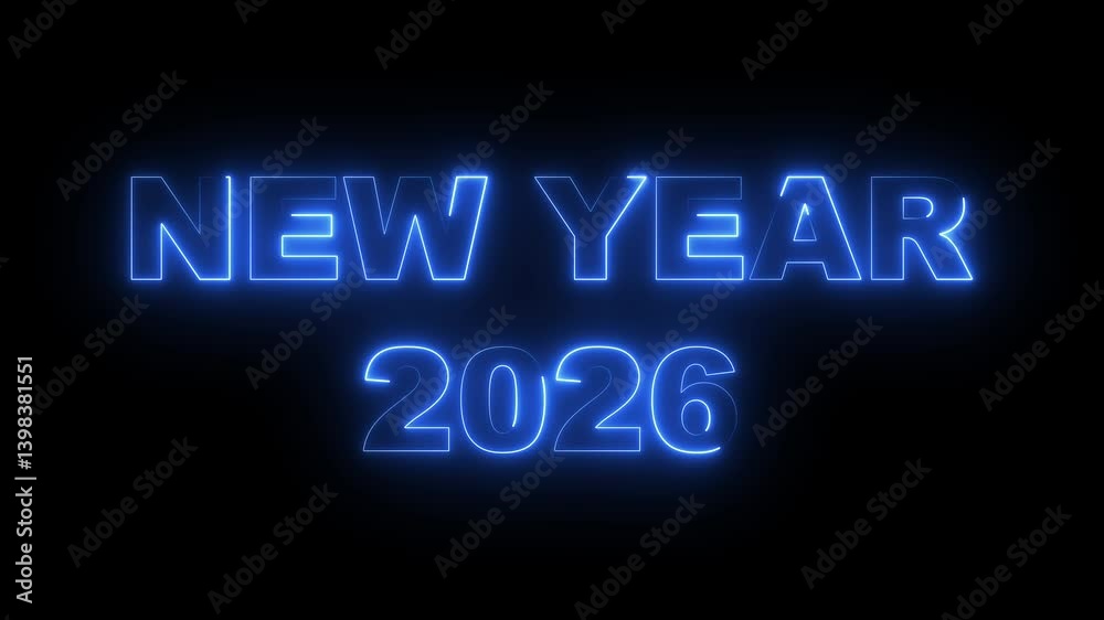 2026 happy new year 2026 animated text, new year 2026 by neon line . 4k 2026 happy new year 2026 animated text, new year 2026 by neon line . 4k