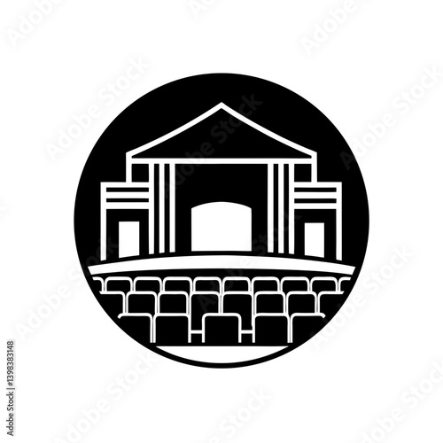Large Auditorium Icon Public Venue Symbol