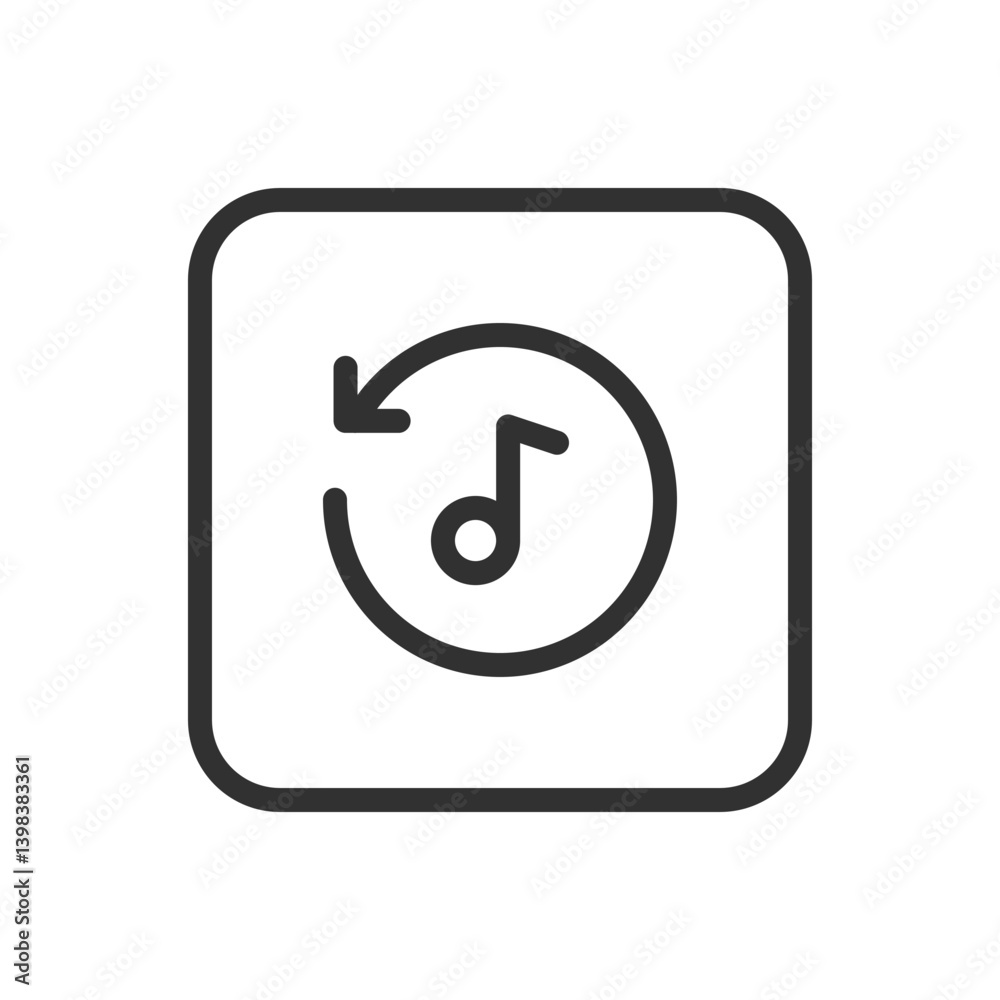 Song, Note, Repeat Icon – Repeating Songs with Note Feature Song, Note, Repeat Icon – Repeating Songs with Note Feature