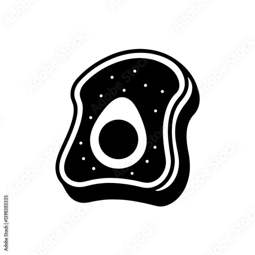 Healthy Avocado Toast Icon Breakfast Meal Symbol