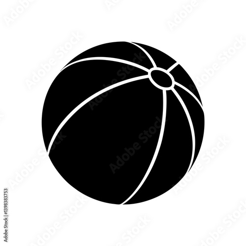 Summer Beach Ball Icon Vacation Fun Symbol