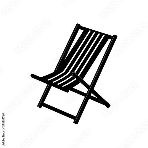 Vacation Beach Chair Icon Summer Relaxation Symbol