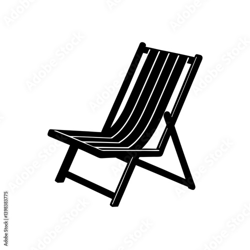 Summer Beach Chair Icon Relaxation Symbol
