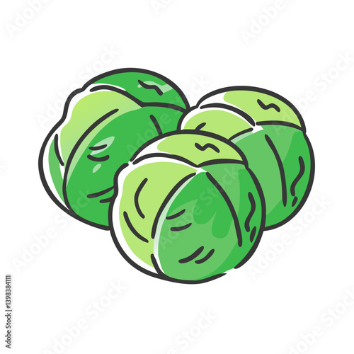 brussels sprouts icon, brussels sprouts vector illustration-simple illustration of brussels sprouts, perfect for brussels sprouts logos and icons