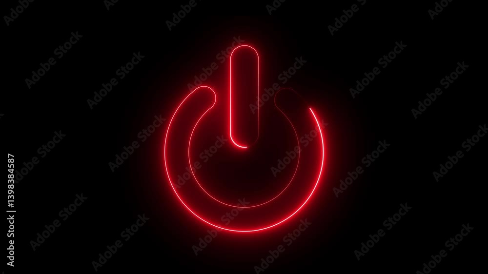 red blue color neon power button icon animation screen turn on off switch buttons start stop circle push button animated red blue color neon power button icon animation screen turn on off switch buttons start stop circle push button animated