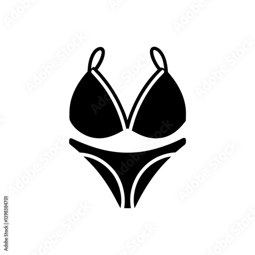 Beach Bikini Icon Summer Swimwear Symbol