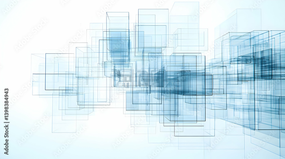 Abstract Geometric Design With Blue And White Shapes Abstract Geometric Design With Blue And White Shapes