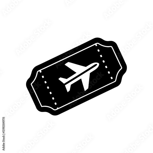 Flight Boarding Pass Icon Travel Ticket Symbol