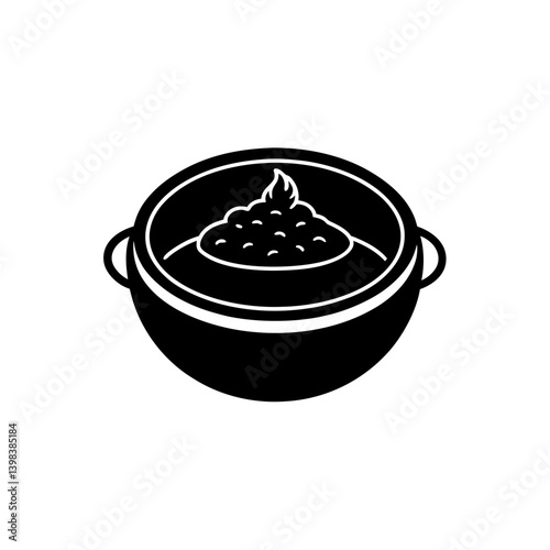 Tender Braised Food Icon Slow Cooked Meal Symbol