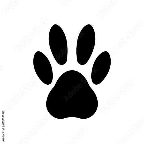 Cute Bunny Footprint Icon Animal Trail Symbol