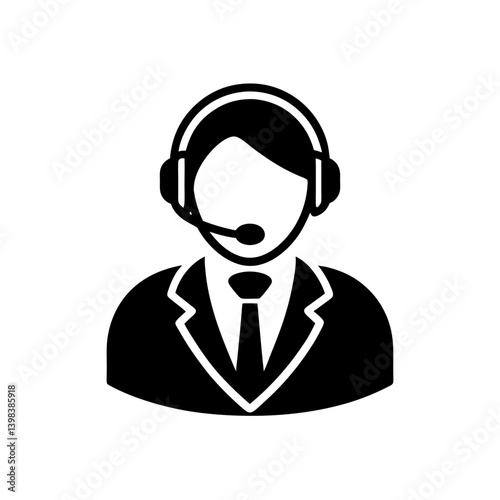 Customer Call Center Agent Icon Support Symbol