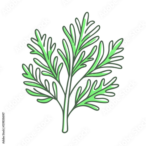 dill icon, dill vector illustration-simple illustration of dill, perfect for dill logos and icons