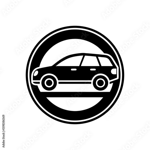 Travel Car Rental Icon Vehicle Hire Symbol