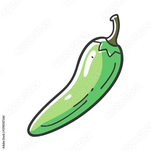 jalape o pepper icon, jalape o pepper vector illustration-simple illustration of jalape o pepper, perfect for jalape o pepper logos and icons
