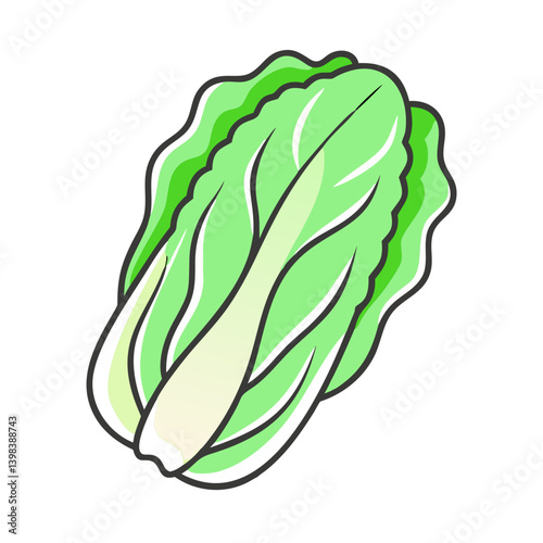 napa cabbage icon, napa cabbage vector illustration-simple illustration of napa cabbage, perfect for napa cabbage logos and icons