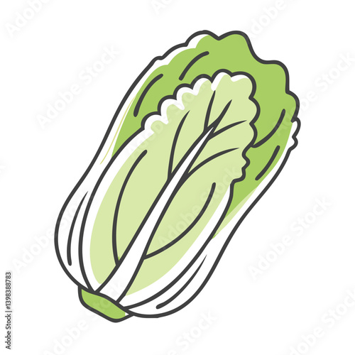 napa cabbage icon, napa cabbage vector illustration-simple illustration of napa cabbage, perfect for napa cabbage logos and icons