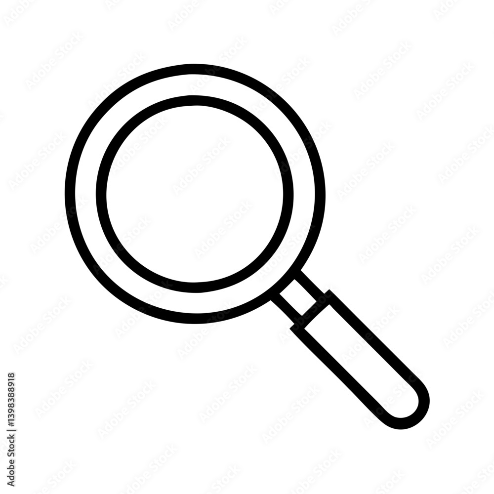 Magnifying glass icon search find zoom lens explore investigate research symbol tool graphic element Magnifying glass icon search find zoom lens explore investigate research symbol tool graphic element